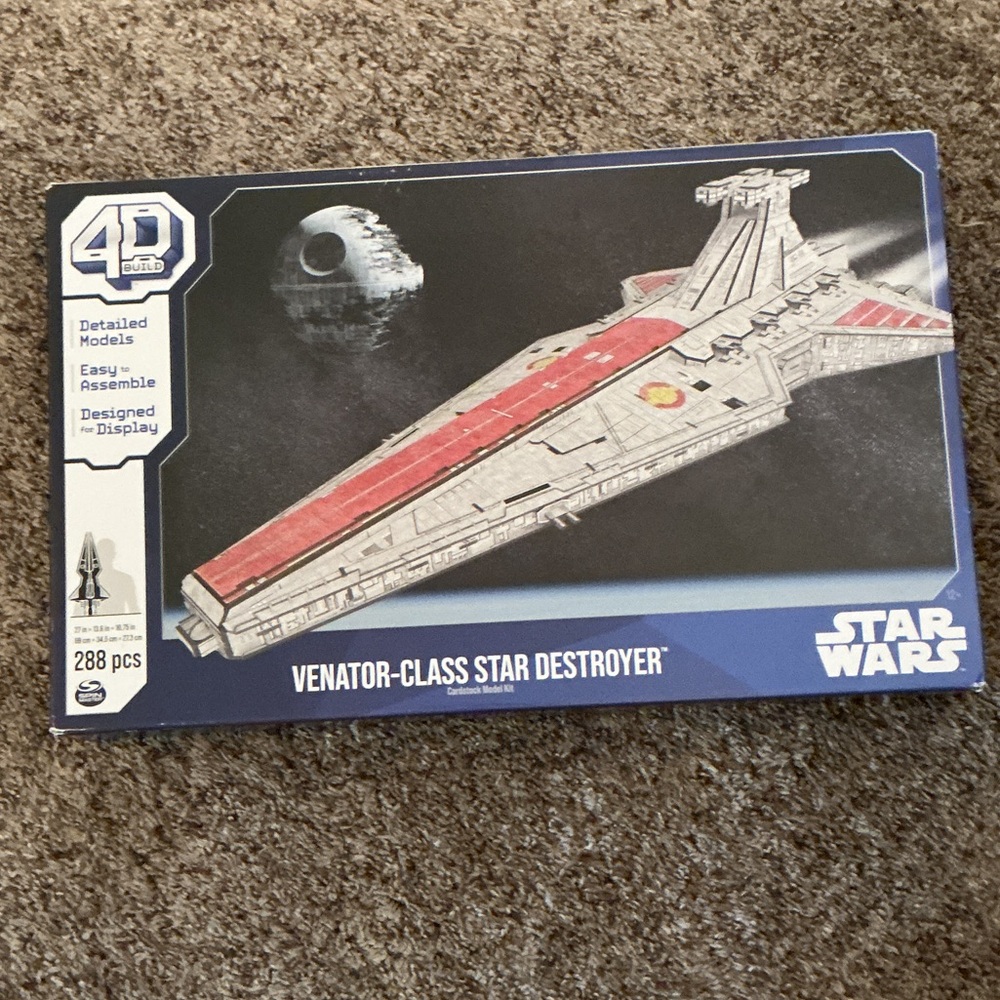 Star Wars Venator-Class Star Destroyer 4D Build  Model 288 pieces